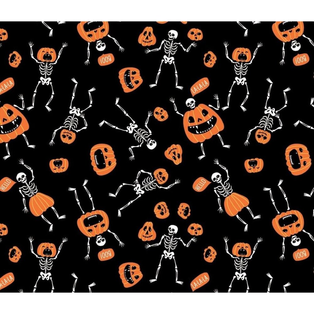 Halloween Bandana Glow in the Dark skeletons pumpkins dog, craft, costume, kids